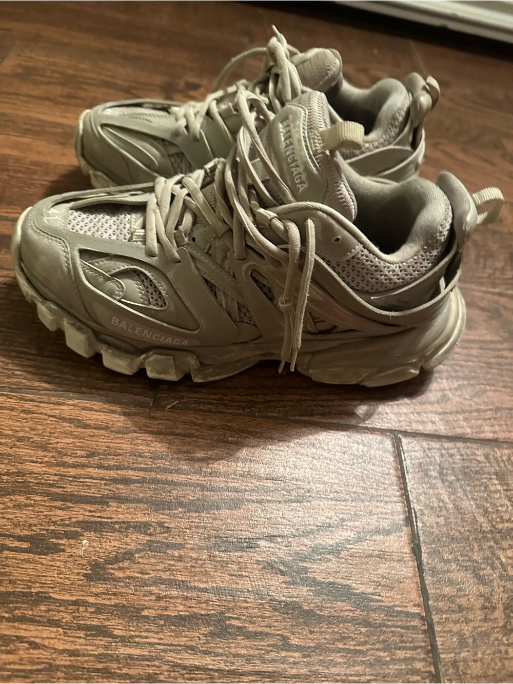 Balenciaga Men's Beige/Grey Track Sneaker - Picture 3 of 5